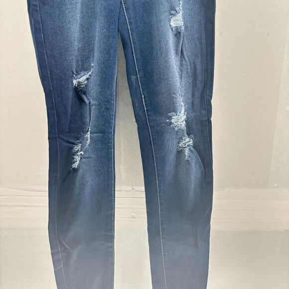 KANCAN Los Angeles Button Fly Skinny Jeans KC6192D Distressed Stretch Size W5/27 - Picture 3 of 9